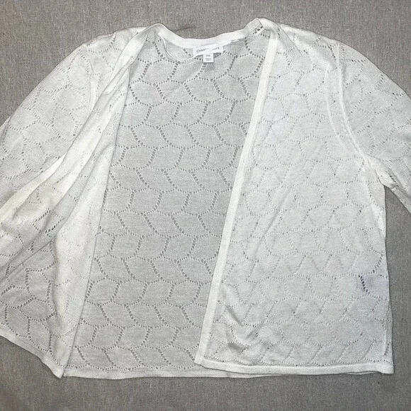 Charter Club | Petite Pointelle Completer Cardigan Sweater | PXL - Picture 5 of 9